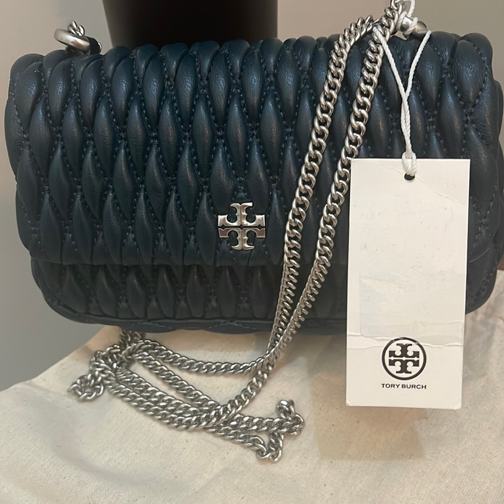 Brandnew TB Kira Ruched Mini Flap  Bag